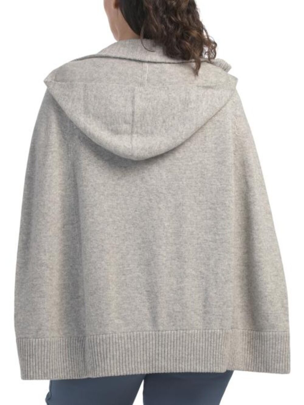 PETER MILLAR Merino Wool Blend Gwyneth Zip Front Hooded Capelet Jacket - Picture 2 of 3